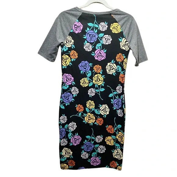 LuLaRoe Black and Yellow Bodycon Mini Dress Size S - Picture 2 of 6